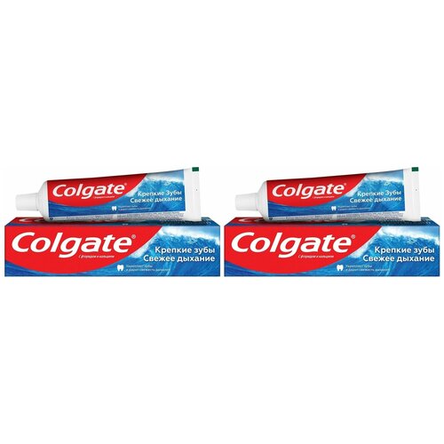 Colgate Паста зубная Крепкие зубы, Свежее дыхание, 100 мл, 2 шт. / зубная паста colgate крепкие зубы свежее дыхание 100 мл х 4 шт