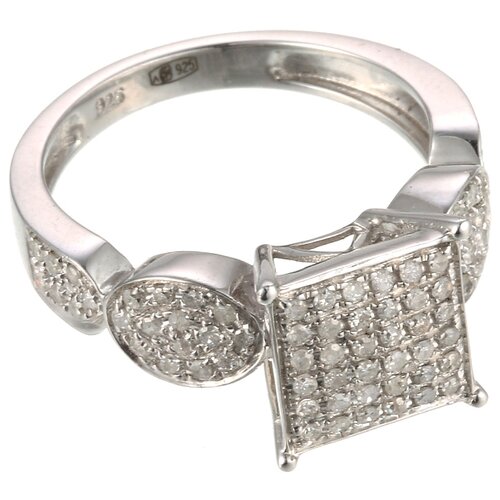 фото Element47 кольцо из серебра 925 пробы с бриллиантами 3111s_wg, размер 17.5