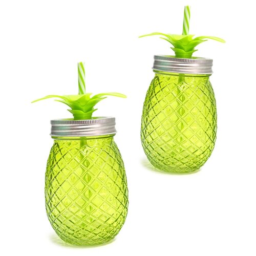 фото Набор стаканов с крышкой и трубочкой tropico 500мл 2шт. balvi