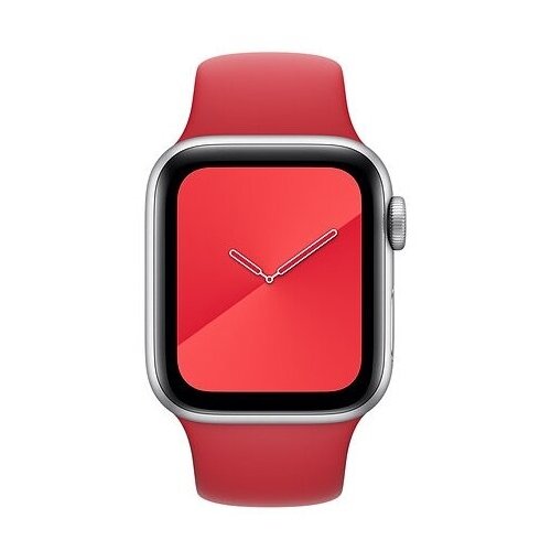 Спортивный ремешок Gurdini (силиконовый) Apple Watch 38mm/40mm Red