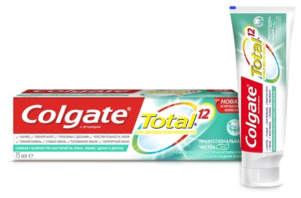 Зубная паста Colgate Total 12 Профессиональная чистка (гель)