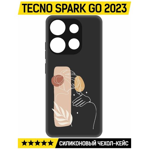 Чехол-накладка Krutoff Soft Case Нежность для TECNO Spark Go 2023 черный