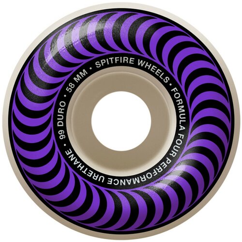 Колеса для скейтборда Spitfire F4 Classic Purple 58mm 99D, Размер колёс 58mm