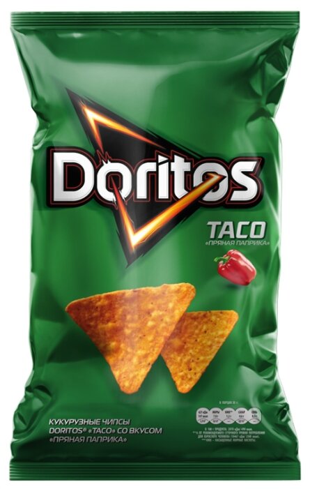 Чипсы Doritos кукурузные Taco Пряная паприка