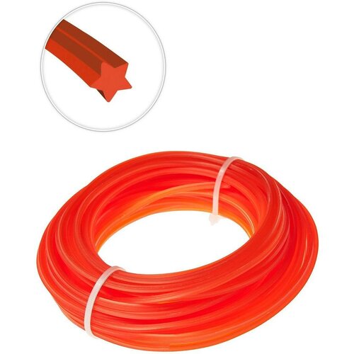 Леска для триммера звезда, (3мм, 15м) Нейлон