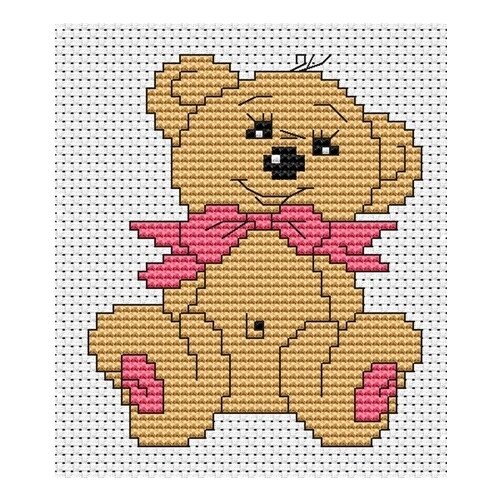фото Набор для вышивания luca- s "моя первая вышивка. медвежонок", 7x8,5 см, арт. b087 luca-s