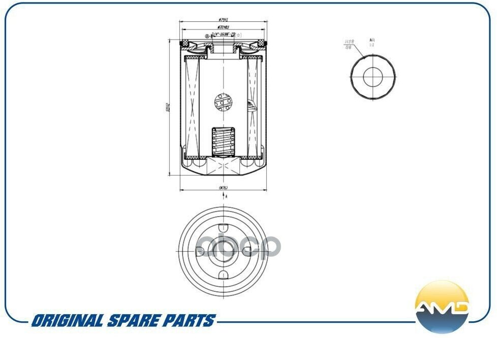 Amd. Fl721 Фильтр Масляный Skoda Octavia 1u2 1,6 102 Л. С. 1,8t 150 Л. С. Octavia Ii 1z3 1,6 AMD арт. AMD. FL721