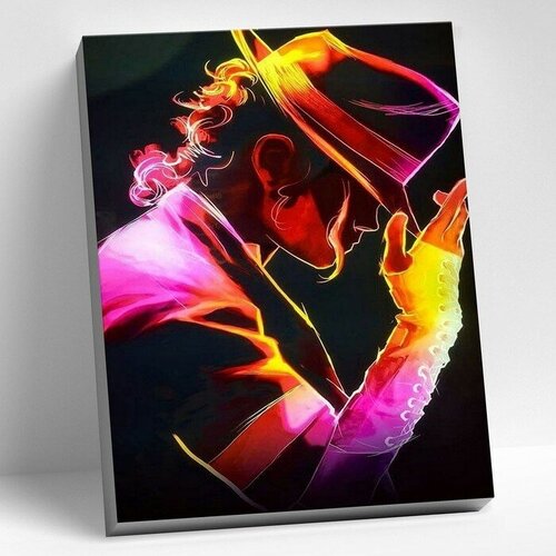 Картина по номерам 40 × 50 см «Майкл Джексон. Лунная походка» 15 цветов картина по номерам живопись по номерам 40 x 50 arth mdv майкл джексон певец знаменитость звезда песни концерт лунная походка
