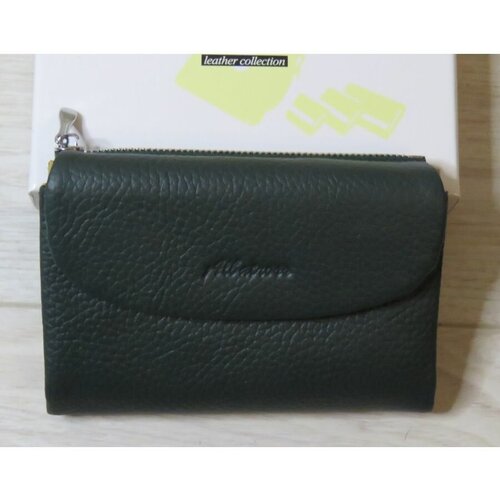 фото Кошелек albatross, натуральная кожа, на магните, желтый