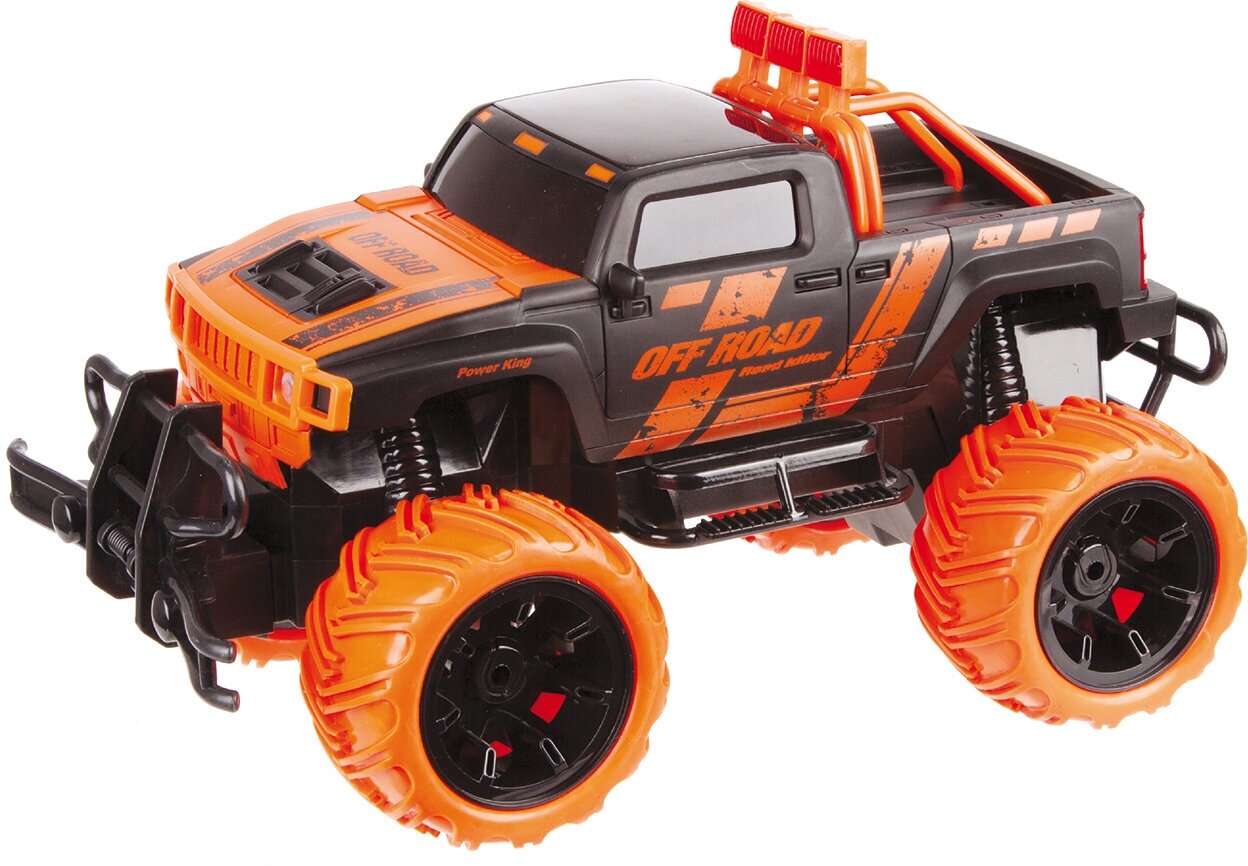 Автомодель Crossbot Джип Трофи Мастер 870596 (черный/оранжевый) - фото №7