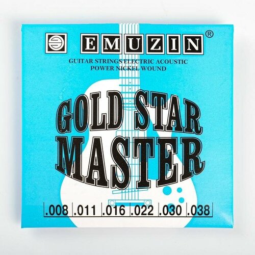 EMUZIN Струны GOLD STAR MASTER с обмоткой из нержавеющей стали /.008 - .038/