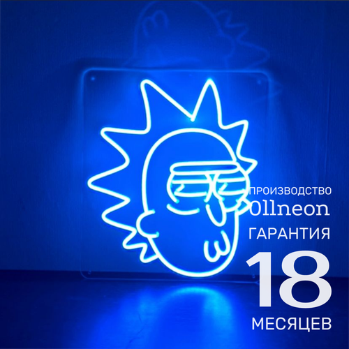 Неоновая вывеска 0llneon Неоновая вывеска РИК/RICK, 30х40 см.