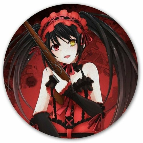 Коврик для мышки круглый Date A Live Kurumi Tokisaki 23cm anime date a live tokisaki kurumi pvc figure action model toys collection doll gifts sexy girl tokisaki kurumi figure