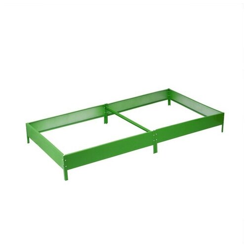 Грядка оцинкованная, 200 × 100 × 15 см, ярко-зелёная, «Компакт-1», Greengo