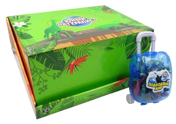 Фигурки ABtoys Юный натуралист Морские животные в чемоданчике PT-01222/1, 12 шт. - фото №1