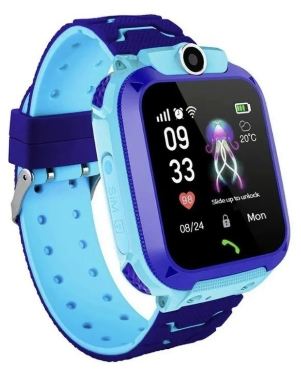 Умные часы для детей smart\ Часы для детей сине-голубые 44мм\ Умные наручные smart-часы для детей\