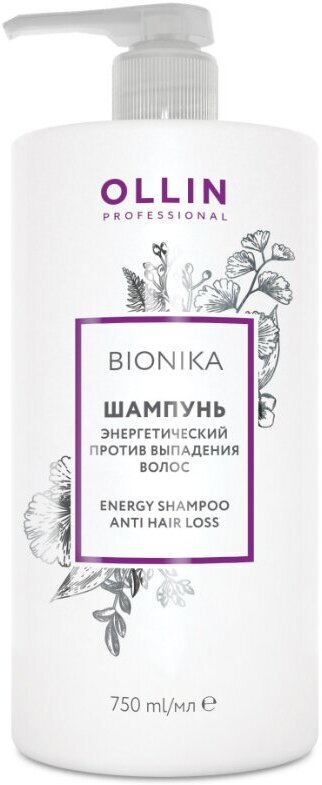 Ollin Bionika Anti Hair Loss - Оллин Бионика Шампунь энергетический против выпадения волос, 750 мл -