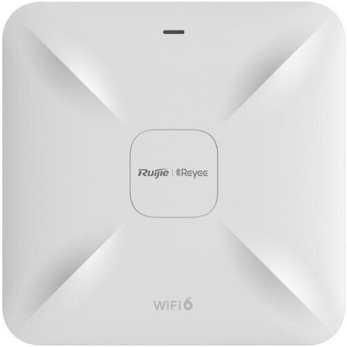 Reyee AX1800 Wi-Fi 6 dual-band Gigabit ceiling mount AP, dual Gigabit LAN uplink ports, built-in antennas, dual-band 2.4GHz/5GHz, 802.11ax, 802.11ac w