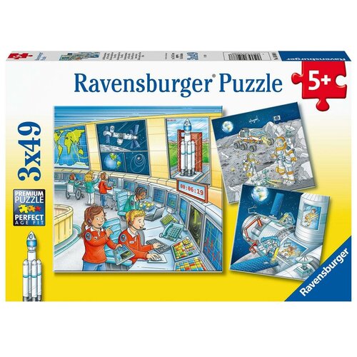 фото Ravensburger пазл "космическая миссия с томом и мией" 3 х 49 шт. r05088