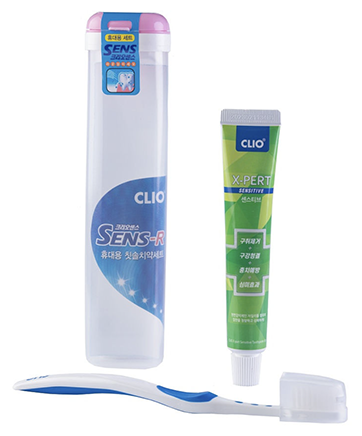 Дорожный набор зубная паста + щетка [Clio] New Portable Sense R + Expert Toothpaste