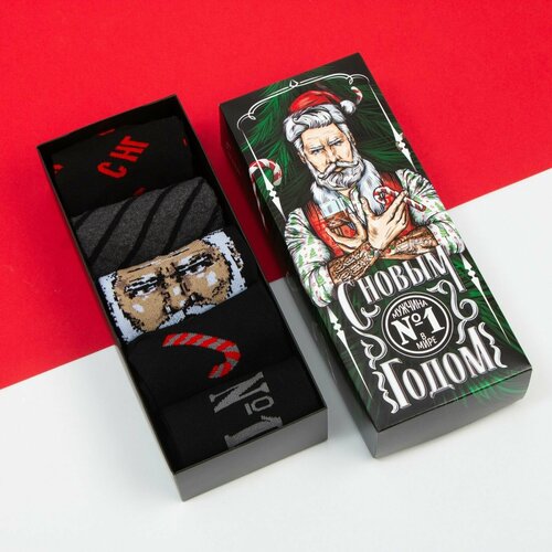 фото Носки kaftan, размер 27-29 см (41-44), белый, коричневый, бежевый, черный