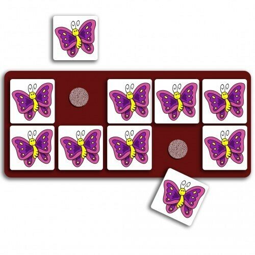 Развивающие карточки пекс/PECS Планшет с жетонами Бабочки 10 шт.