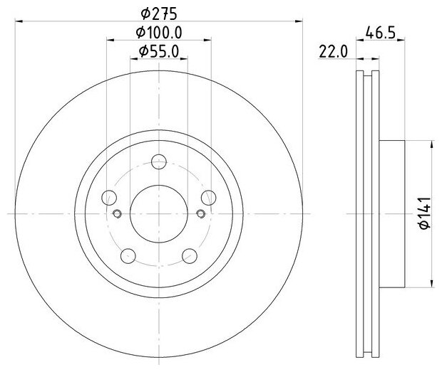 Диск тормозной перед Nisshinbo ND1052K