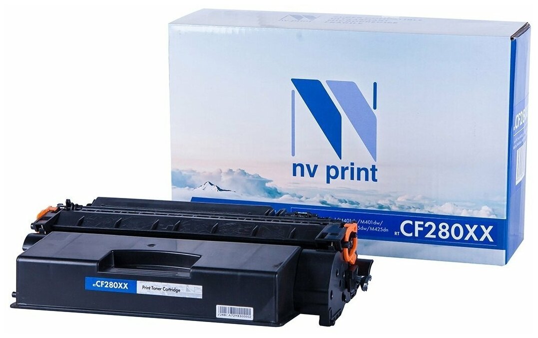 Картридж NV Print CF280XX Черный для принтеров HP LaserJet Pro M401d/ M401dn/ M401dw/ M401a/ M401dne/ MFP-M425dw/ M425dn, 10000 страниц