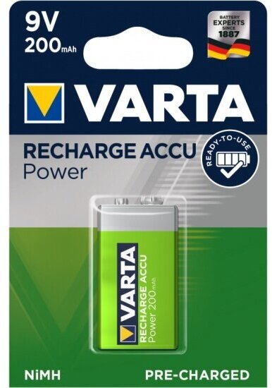 Аккумулятор Varta 6LR6 9V 200 mAh R2U (уп 1 шт)