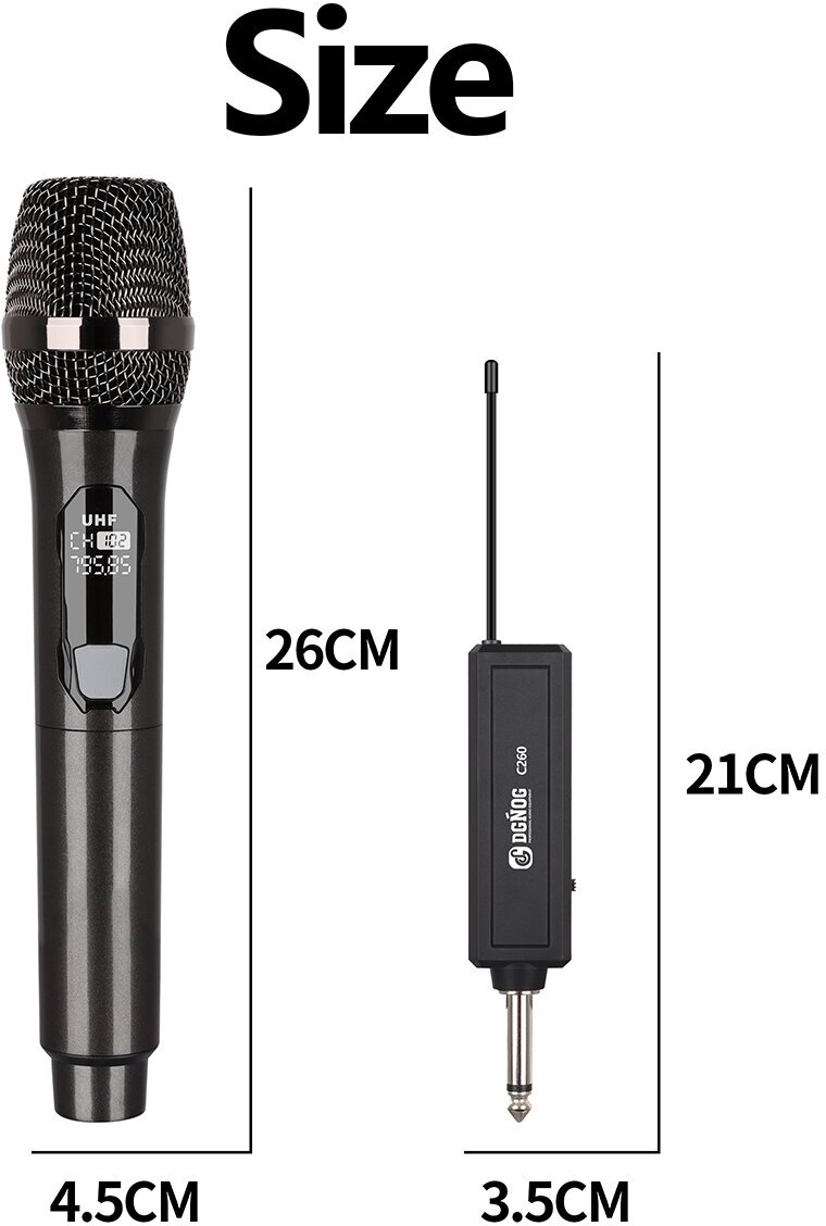 Беспроводной радио микрофон для живого вокала DGNOG C260
