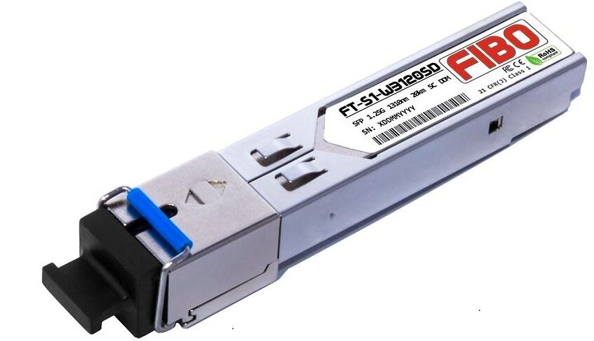 SFP модуль WDM FIBO FT-S1-W3120SD, 1.25Gb, SC, DDM, 20км