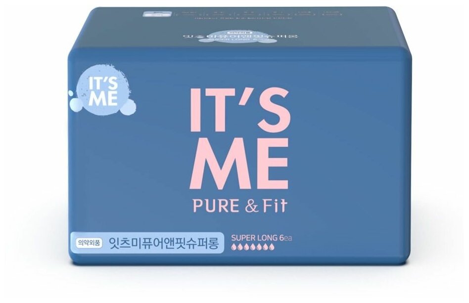 Прокладки гигиенические It's ME PURE&FIT ночные, из органического хлопка, 6 шт