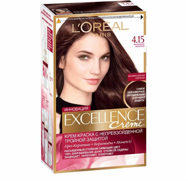 Loreal Краска для волос Excellence 4.15 морозный шоколад