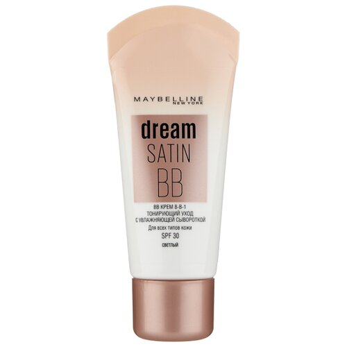 фото Maybelline BB крем Dream Satin увлажняющий SPF 30 30 мл, оттенок: светлый