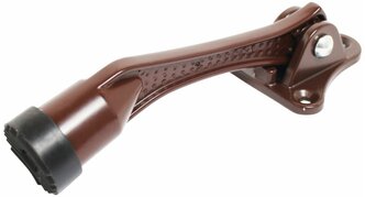 Фиксатор дверной откидной (стоппер) аллюр КН-130 Козья ножка Brown, коричневый