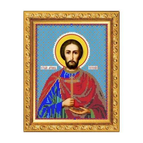 фото Набор для вышивания бисером "святой евгений", 18,9x23,7 см светлица