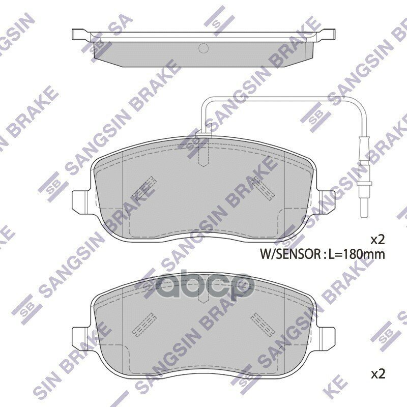 Sp1852 Колодки Тормозные Citroen C8/Jumpy/Peugeot 807/Expert 2.0-2.2 Передние Sangsin brake арт. SP1852