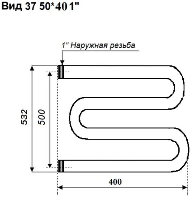 Полотенцесушитель водяной ZOX М, М-образный, 400х500 мм, , хром - фото №4