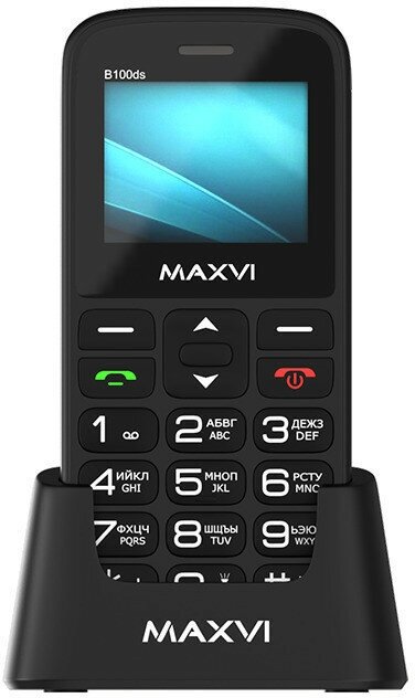 Телефон мобильный (MAXVI B100DS Black)
