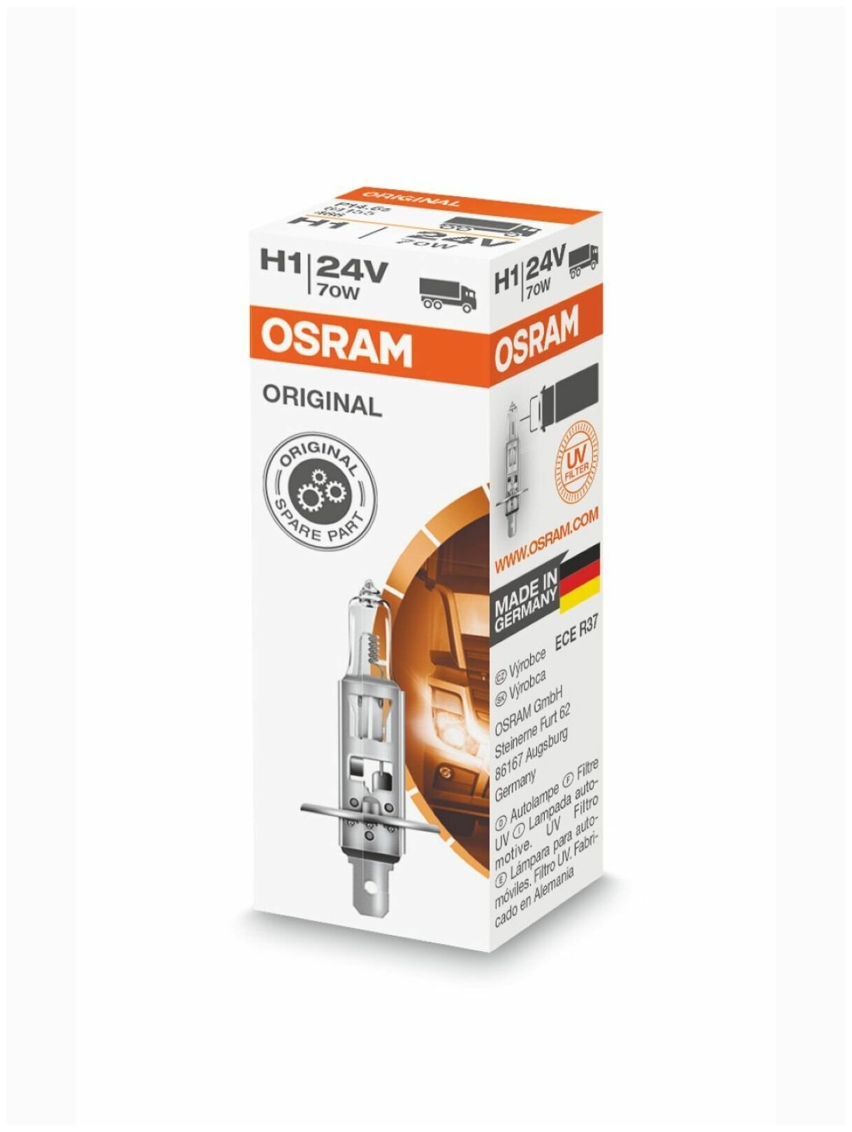 Лампа автомобильная галогенная OSRAM Original Line 64155 H1 70W P14,5s 3200K 1 шт. - фотография № 9