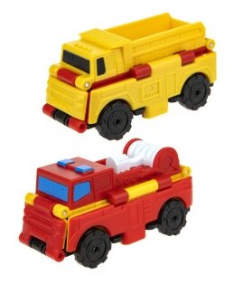 Пожарный автомобиль 1 TOY Transcar Double 2 в 1: Грузовик/Пожарная машина (Т18284) 8 см