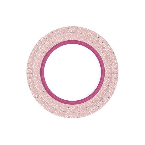 фото Duni тарелка одноразовая rice pink, 22 см, 10 шт., разноцветная