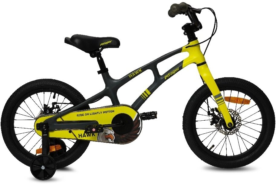 Велосипед детский Pifagor Hawk 16" серый/желтый