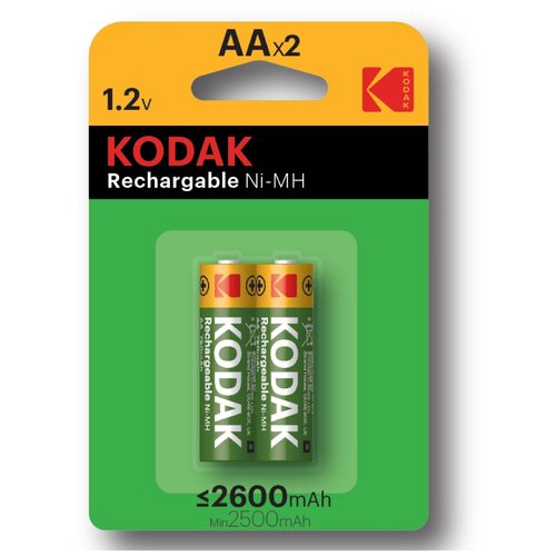 Аккумулятор KODAK HR6-2BL (2600 mAh) [KAAHR-2/2600mAh] аккумуляторная батарейка kodak hr6 2bl 2600mah аа 2 шт