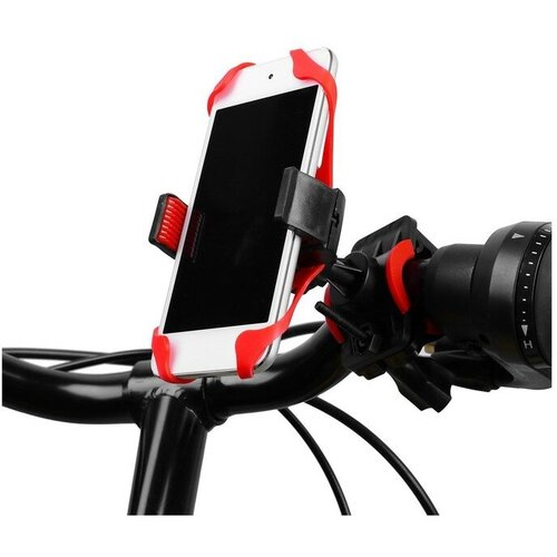 держатель для телефона алюминиевый на руль велосипеда самоката мотоцикла коляски красный Держатель TY-PH-00, цвет красный 1 шт