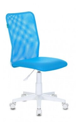 Кресло компьютерное Бюрократ KD-9/WH/TW-55 light blue TW-31 TW-55 сетка/ткань (пластик белый)