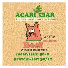 корм сухой для кошек Acari Ciar Vet a Cat Beef Holistic Sterilized 1,5 кг ( Maine Coone) Акари Киар