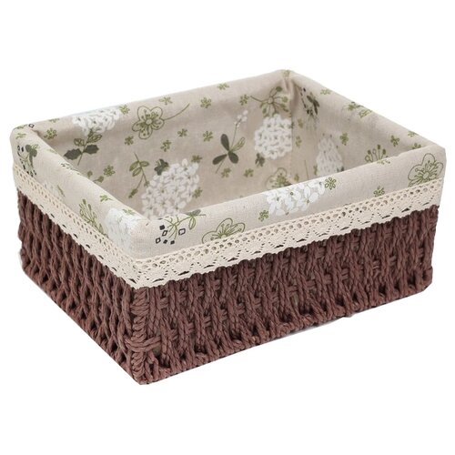 фото Доляна корзина для хранения полянка, 26 х 20 х 11 см коричневый