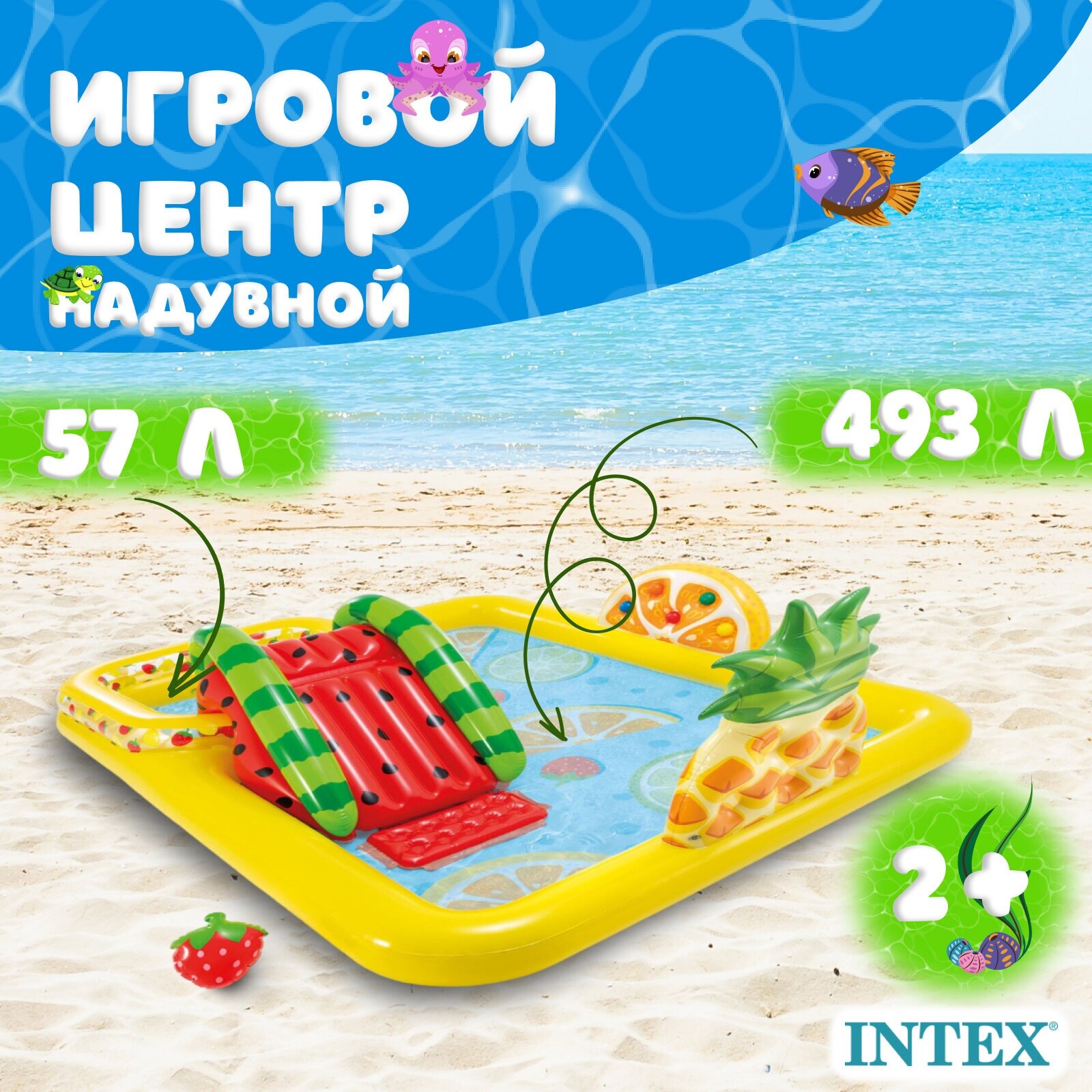 Игровой центр INTEX «Тропики», размер 244 х 191 х 91 см, 57158NP