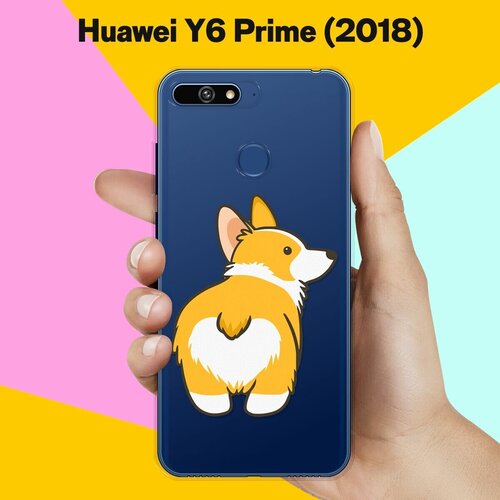 Силиконовый чехол Корги на Huawei Y6 Prime (2018)